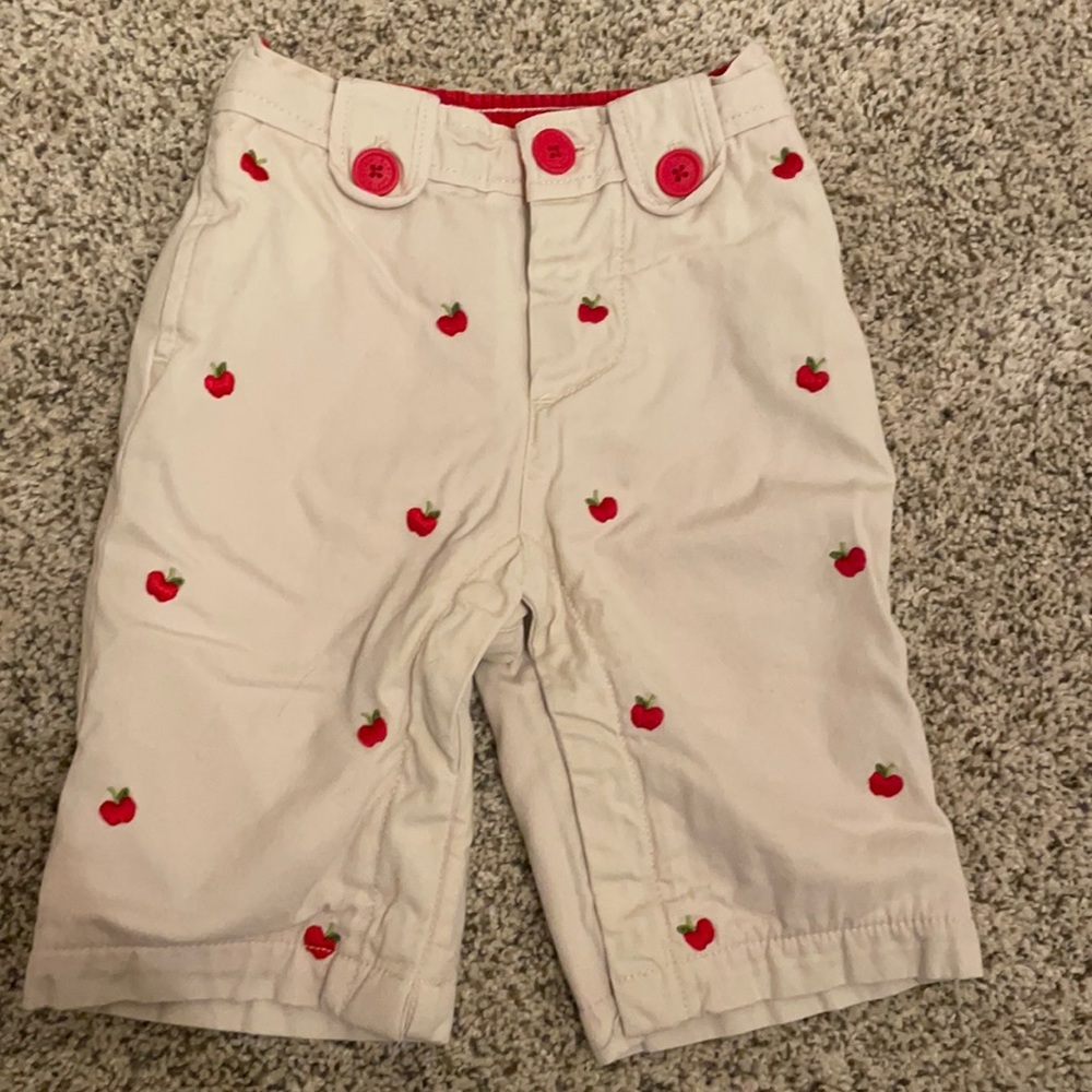 Baby Gap Khaki w/ red apples